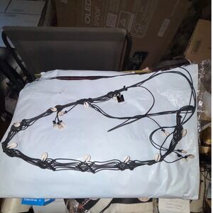 MUDD Black Macrame Cowrie Shell Belt Boho Festival Beach Adjustable Tie Waist